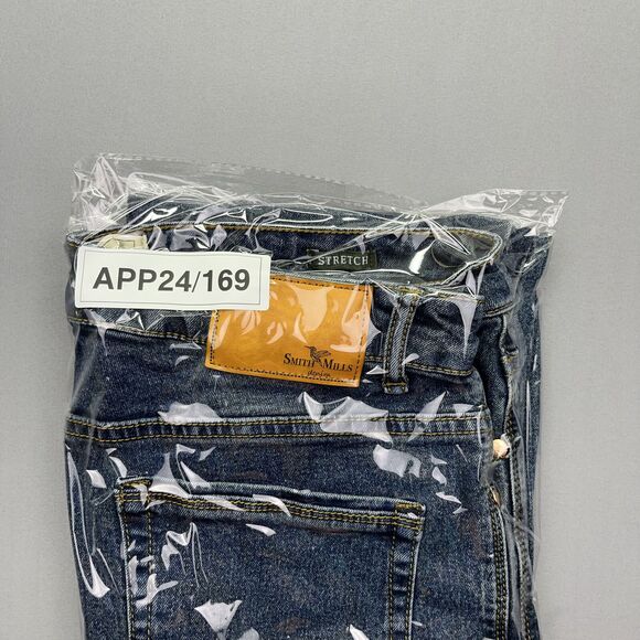 Smith and Mills Jeans Blue Denim Stretch Mens Size 33 Tailored Low Rise - Picture 14 of 14